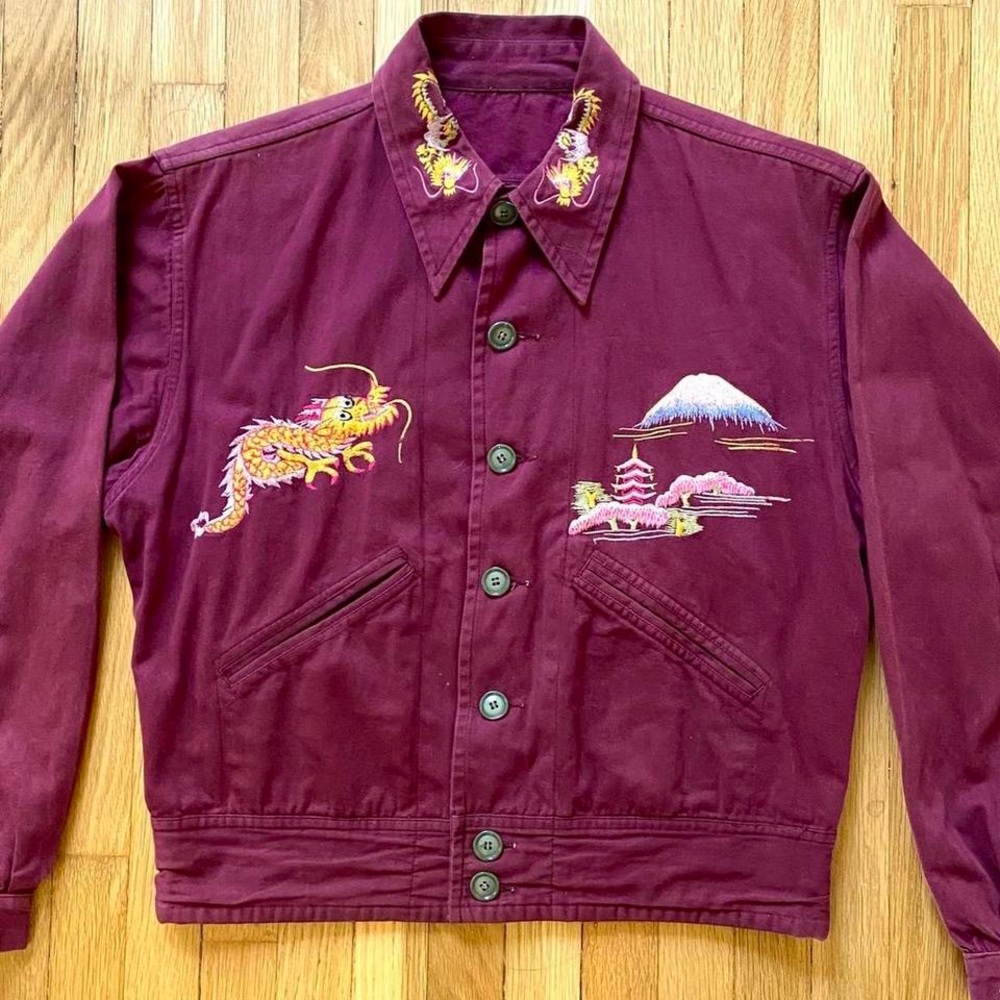 Vintage 1950/60s style Japanese Fujiyama Sukajan Jacket